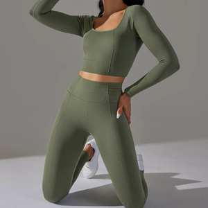 Leggings de yoga évasés OEM pour femmes Lift & Sculpt Gym Fitness Pantalons avec sensation nue - Product Image 5