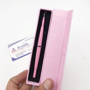 Private Label Baby Pink Stainless Steel <b>Eyelash</b> Tweezers Beauty Equipment Lash <b>Separator</b> Pointed Tip Comb Wholesale Lash Lifting - Product Image 2