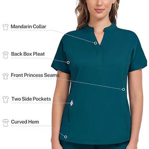 Veste de gommage pour femmes de haute qualité meilleure arrivée prix de gros uniformes hospitaliers vente en ligne - Product Image 2
