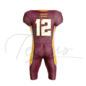 Uniforme de Fútbol Americano de Manga Corta, Diseño Personalizado, Transpirable, Estampado, Ropa de Práctica, Superventas - Product Image 2