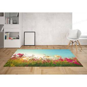 Alfombra con Estampado de Flores de Primavera: Vista Floral de la Naturaleza, Decoración de Salón, Regalo para el Hogar, Alfombra Delgada No Tejida - Product Image 4