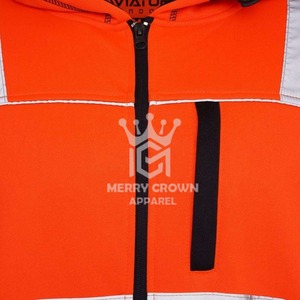 แจ็กเก็ตโพลีเอสเตอร์คุณภาพสูงชุดทำงานกันน้ำสะท้อนแสงพร้อมโลโก้ด้านหน้ามีฮู้ดสำหรับฤดูร้อนและฤดูหนาว - Product Image 3