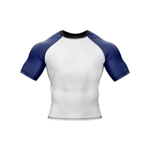 เสื้อรัดกล้ามเนื้อ MMA แบบมีซับใน ระบายอากาศได้ดี เป็นมิตรกับสิ่งแวดล้อม แห้งเร็ว แขนครึ่งตัว ทรงเข้ารูป คอทรงโอ สำหรับออกกำลังกาย - Product Image 1