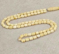 Tasbih islamique en cristal d'ambre en résine personnalisable de 10 mm, chapelet musulman, perles de prière, fait à la main, cadeau écologique