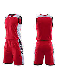 Nouvel arrivage d'uniforme de basket-ball pour hommes jeune <span class=keywords><strong>maillot</strong></span> respirant noir rouge Design Plus Size Option pour garçons - Product Image 3