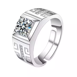 Élégante bague de fiançailles en or 10 ct avec diamant Moissanite pour hommes, bijoux américains élégants pour hommes de haute qualité - Product Image 4
