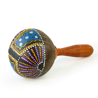 Meilleur prix coquille de noix de coco Maraca hochet marteau main hochet percussion jouets musicaux pour les fêtes style hawaïen du Vietnam