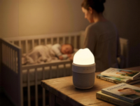 Berceau vibrant pour bébé avec machine à bruit blanc, détecteur de pleurs et contrôle via application Bluetooth