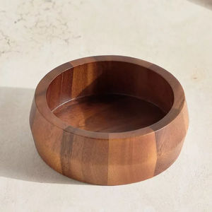 Bol en bois poli de haute qualité fabriqué à la main pour bol et ustensiles de cuisine de haute qualité et servir avec logo personnalisé par HHO - Product Image 4