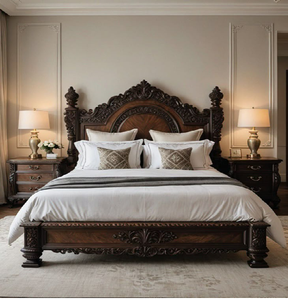 Lit en bois élégant avec tiroirs de rangement alliant fonctionnalité et design classique, au prix de gros - Product Image 5