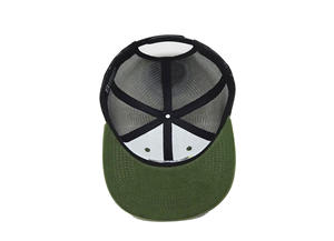 OEM personalizado de fábrica de alta calidad de 6 paneles de algodón sombrero de camionero 2D bordado Logo verde de moda para hombre Gorras de moda - Product Image 5