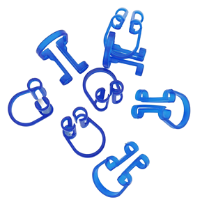 Cotton Roll Holder ทันตกรรม แบบใช้ครั้งเดียว พลาสติกสีฟ้า สำหรับควบคุมความชื้น 100 ชิ้น/ถุง - Product Image 5