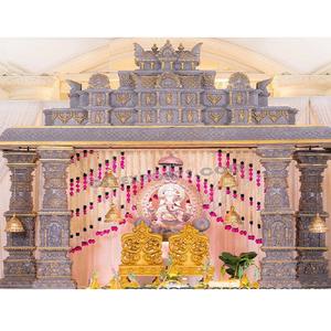 Mandap Tradicional Manavarai para Salones de Bodas del Sur, Decoración de Bodas, Mandap, Sillas de Boda y Fondo de Escenario en Perth - Product Image 1