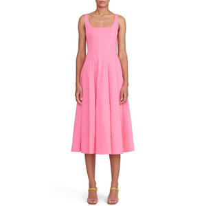 Abito STAUD Taglia 4 Rosa Plumeria in Cotone Traspirante, Linea ad A con Vita Naturale Elasticizzata, Comodo - Product Image 4