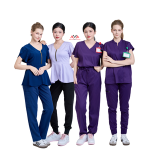 Shirt custom <b>scrub</b> Uniforms salon both doctors hospital stretch <b>scrubs</b> <b>tops</b> with logo medical blouse dental clinical - Product Image 5