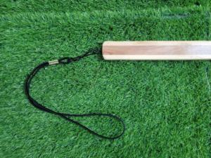 Épuisette de pêche à la mouche d'extérieur avec cadre en bois et filet en caoutchouc, outil de capture de truites à lancer à la main - Product Image 4