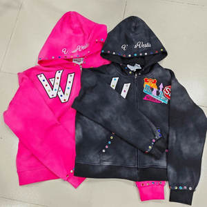 Sudadera con Capucha Personalizada, Estilo Holgado, para Hombre, de Algodón, Hombros Caídos, Chaqueta de Invierno, Estilo Urbano, con Parche Bordado, Tinte Liso - Product Image 1