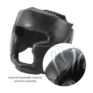 Protège-tête de boxe en cuir, résistant aux chocs, imperméable, protecteur, pour adultes, unisexe, blanc, respirant, avec 16-20 ouvertures d'aération - Product Image 4