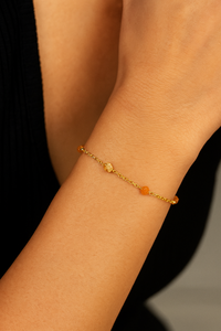 สร้อยข้อมือโซ่ชุบทองแบบปรับได้ทำด้วยมือคริสตัลสีเหลืองมะนาวธรรมชาติเครื่องประดับอัญมณีอัญมณีที่ทันสมัยกำไลข้อมือที่ทันสมัย - Product Image 2