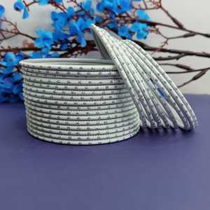 Conjunto de brazaletes indios Bollywood Brazalete de metal liso Pulseras Bisutería para mujeres y niñas (juego de 24) - Product Image 2