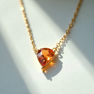 Collares con colgante de circón amarillo de Plata de Ley 925 de diseñador de joyería fina para mujer - Product Image 4