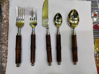 Achetez un ensemble de couverts de cuisine de luxe, ustensiles, couverts, meilleure qualité en acier inoxydable, facile à nettoyer, restaurant, ménage