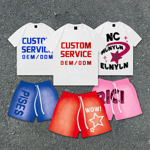 Conjuntos Deportivos Personalizados de Alta Calidad para Hombre, 2 Piezas, Pantalones Deportivos, Camisetas con Efecto Desgastado por el Sol, Conjunto de Dos Piezas con Pantalones Cortos para Hombre, Novedad 2026 - Product Image 4