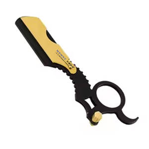 Navaja de Afeitar Clásica Premium de Hoja Recta para Afeitado al Ras - Calidad de Salón, Navaja de Afeitar para Hombres, Corte de Barba, Navaja de Dedo - Product Image 1