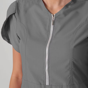 Conjunto de Top y pantalón de Enfermería de estilo único más cómodo para mujer, conjuntos de uniformes médicos de manga corta con cuello levantado - Product Image 2