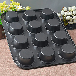 12 moules à cupcakes, plateau à muffins antiadhésif - Couleurs assorties - Product Image 6