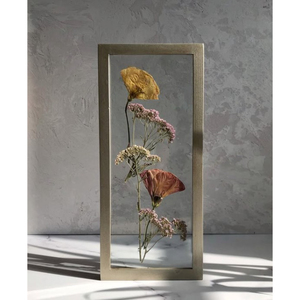 Wholesale Natural Tones Dried Flower Picture <b>Frame</b> Oak Wood Double <b>Glass</b> Floating <b>Frame</b> For Home Wall Decoration Gift - Product Image 6