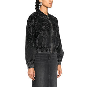 แจ็กเก็ตยีนส์แฟชั่นระบายอากาศแบบเรียบสำหรับผู้หญิงแจ็กเก็ตยีนส์ลำลองคุณภาพสูง - Product Image 3