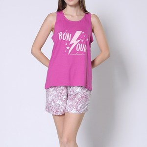 Women's Casual Style Button Front <b>Pyjamas</b> 100% Cotton with Soft Jersey Fabric Elastic Waist-ODM Supply <b>for</b> <b>Summer</b> Autumn Seasons - Product Image 1