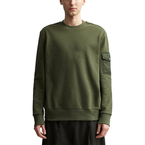 Vente en gros de sweatshirts unis avec impression de logo personnalisé pour hommes 100% coton surdimensionnés 400 g/m² sweatshirt unisexe à col rond tricoté - Product Image 3