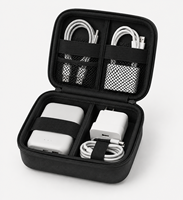 Étui portable en EVA pour appareils électroniques, organiseur de rangement compact pour câbles, chargeurs, écouteurs, adaptateurs et périphériques USB