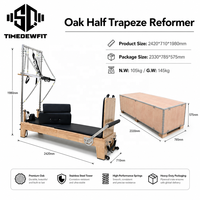 Studio Oak Wood Pilates Reformer Half Trapeze Set, commerciële kwaliteit, inclusief core bed, Cadillac en Reformer stoel opties