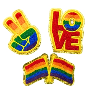 ผ้าปักลายประกายผ้าสีรุ้งแผ่นผ้ากำมะหยี่ออกแบบได้ตามต้องการ - Product Image 1