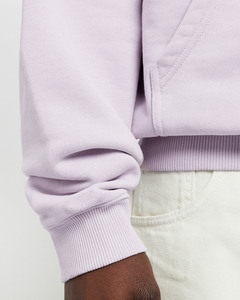 Haute qualité bouffée impression Logo surdimensionné épais lavande sweats à capuche unisexe poids lourd manches longues 100% coton pull à capuche hommes - Product Image 6
