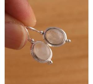 2025ต่างหูห้อยเงินสเตอร์ลิงสีรุ้งประดับพลอยสีรุ้งธรรมชาติ925แข็งแหวนชั้นดีขนาดโดยประมาณ - Product Image 1