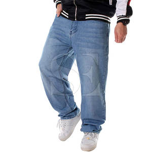 Boy <b>Jeans</b> Loose Fit <b>Baggy</b> High Quality Customized Fashion Pants / Custom Plain Dyed Design Your Own <b>Jeans</b> Pant for Men - Product Image 1