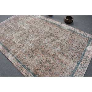 Alfombra clásica azul Rosa Alfombras turcas de 5,3x9 pies - Product Image 4