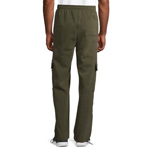 Pantalones rectos de hombre Cargo Jogger pantalones de chándal de algodón en blanco Multi bolsillos pantalón de chándal ropa de gimnasio entrenamiento Streetwear pantalones de hombre - Product Image 3