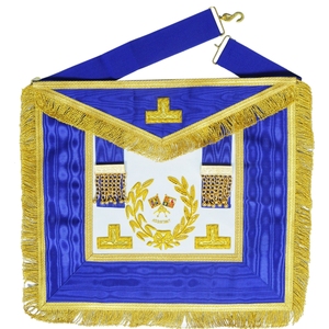Masonic Regalia Craft Grand Officers Full Dress Delantal bordado con intrincado punto de cruz y costura - Product Image 2