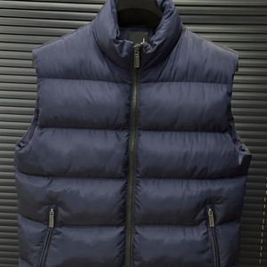 Chaleco acolchado de lana informal de talla grande para hombre, chaleco acolchado con relleno de Micro Gel, cuello en V, cómodo y elegante, temporada de invierno - Product Image 1