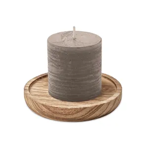 Bougie parfumée personnalisée PENTAS avec base en bois pour merchandising - Product Image 2