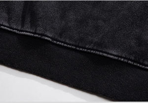 Sweat à capuche mince en détresse Sweat à capuche à la mode unisexe en pur coton et mélange de soie de lait Streetwear léger - Product Image 5