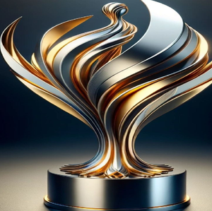 Escultura única de silueta femenina con patrón hueco dorado. Premios creativos disponibles a precios de mayoreo. - Product Image 3