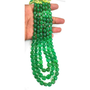 Atural-collar de cuarzo vintage de 3 capas con cuentas, color verde, 10-12mm de longitud - Product Image 2