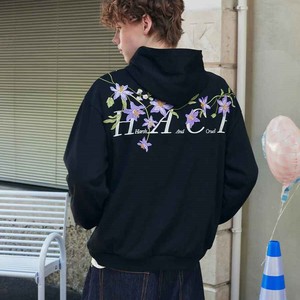 Sweat à capuche brodé floral surdimensionné en gros OEM |   Sweat-shirt streetwear brodé 2025 avec logo personnalisé - Product Image 4