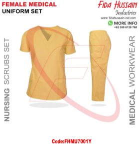 Uniforme d'hôpital à manches courtes en 65% polyester 35% coton vente chaude hôpital dames soins infirmiers médicaux Scrubs uniformes ensembles - Product Image 2
